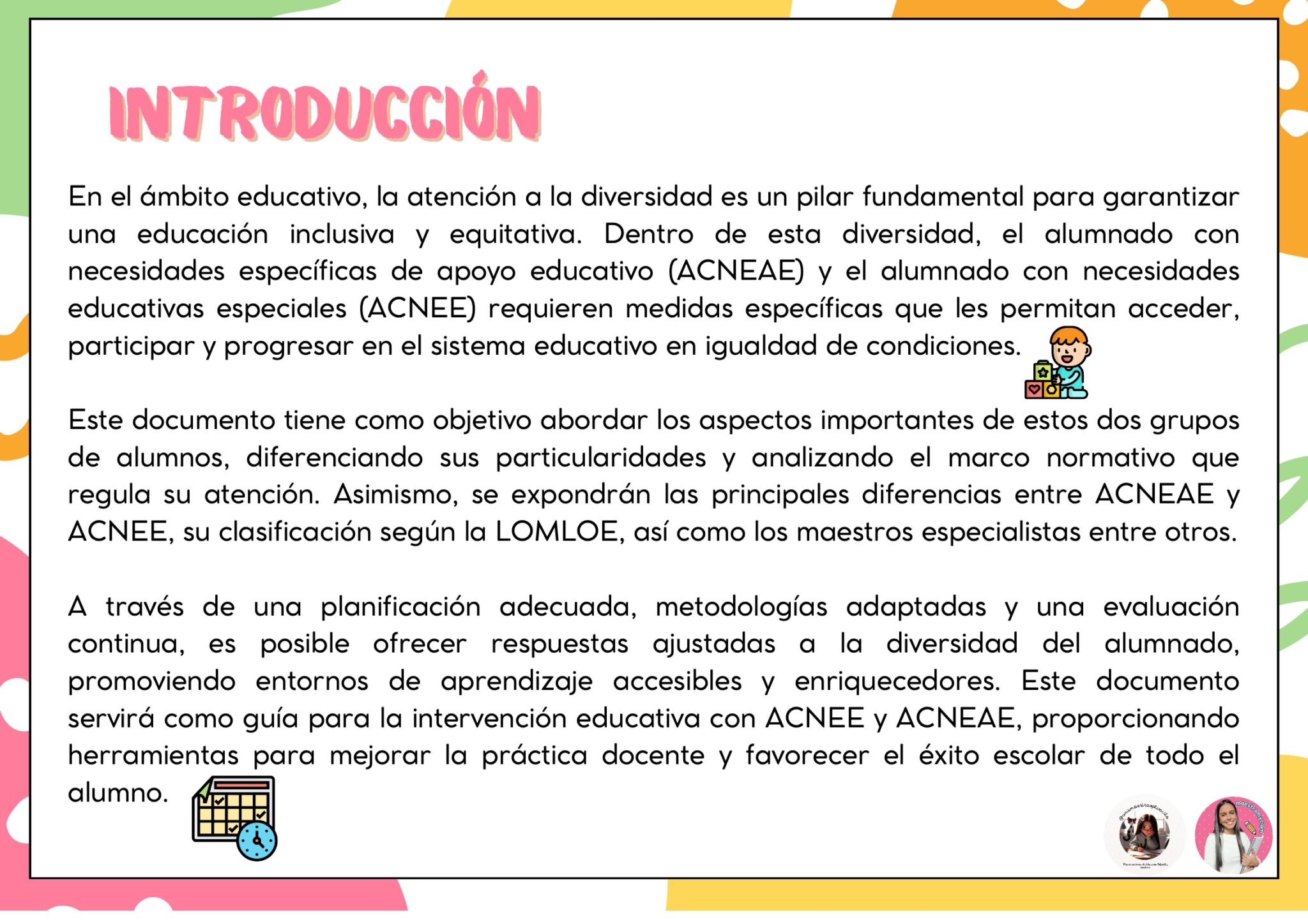 Diferencias entre ACNEE y ACNEAE según la LOMLOE - Orientacion Andujar