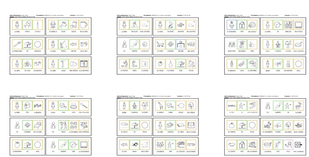 Material con distintos tipos de frases simples para trabajar la expresión oral y la morfosintaxis. Las frases tienen distintos tipos de extensiones y además deberemos distinguir si el mensaje es […]
