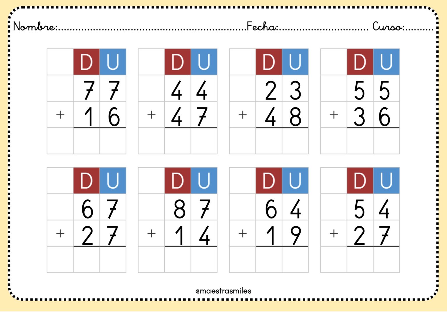 NUEVO CUADERNO DE SUMAS Y RESTAS CON LLEVADAS + 50 pags. - Orientacion ...
