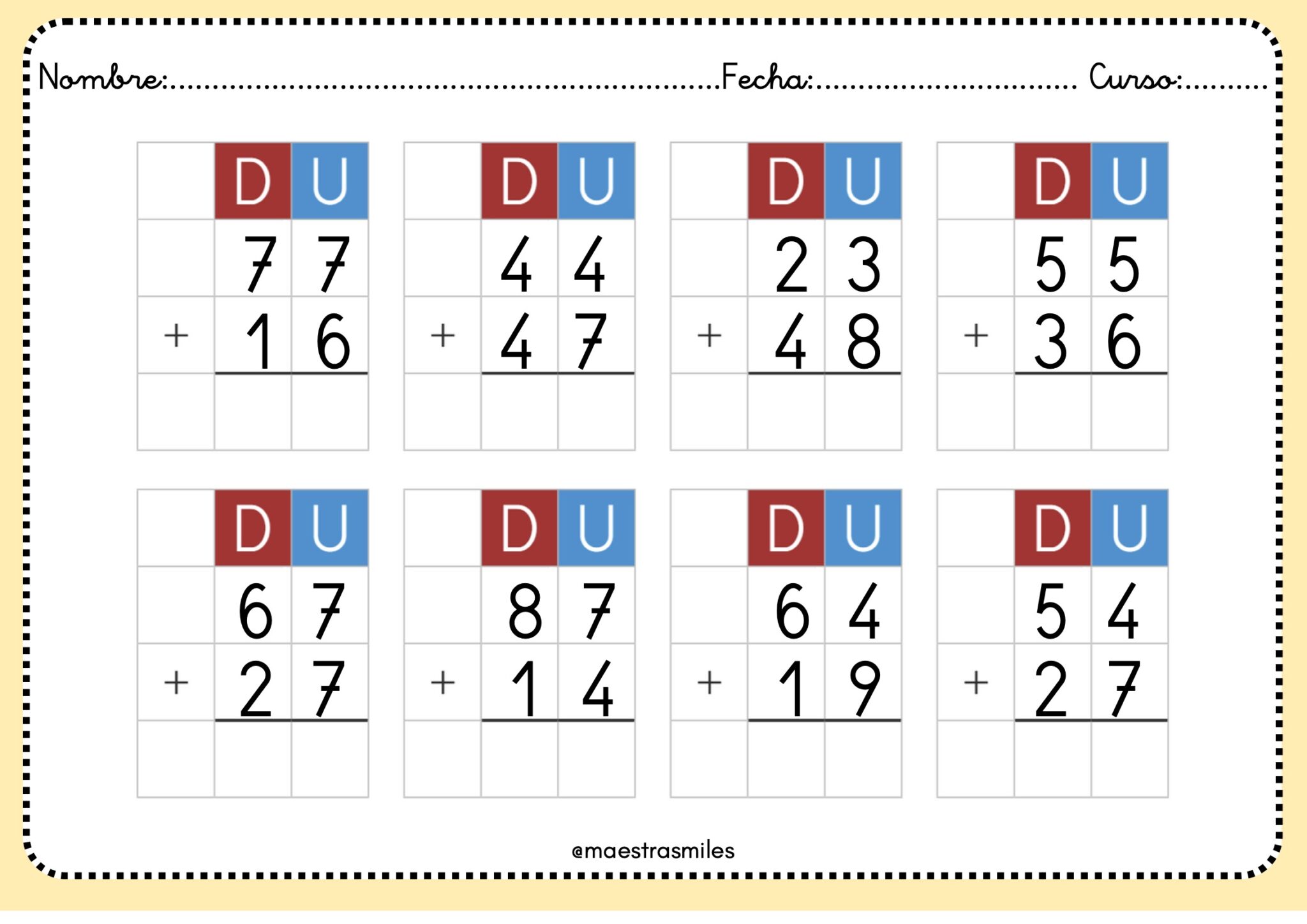 NUEVO CUADERNO DE SUMAS Y RESTAS CON LLEVADAS + 50 pags. - Orientacion ...