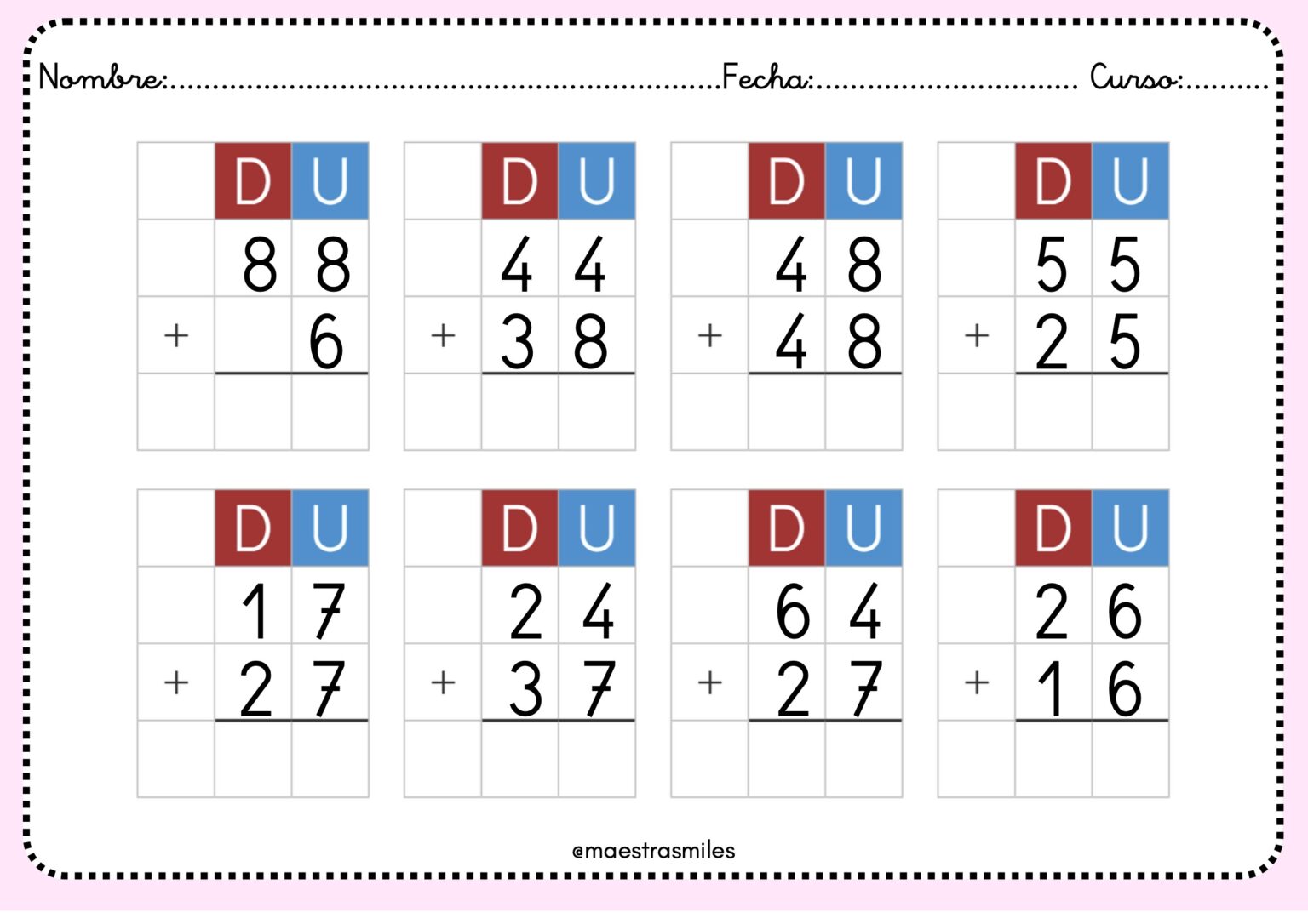 NUEVO CUADERNO DE SUMAS Y RESTAS CON LLEVADAS + 50 pags. - Orientacion ...