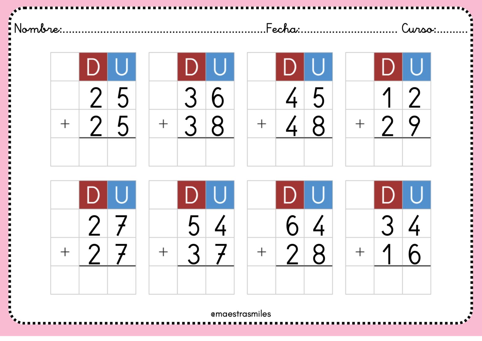 NUEVO CUADERNO DE SUMAS Y RESTAS CON LLEVADAS + 50 pags. - Orientacion ...