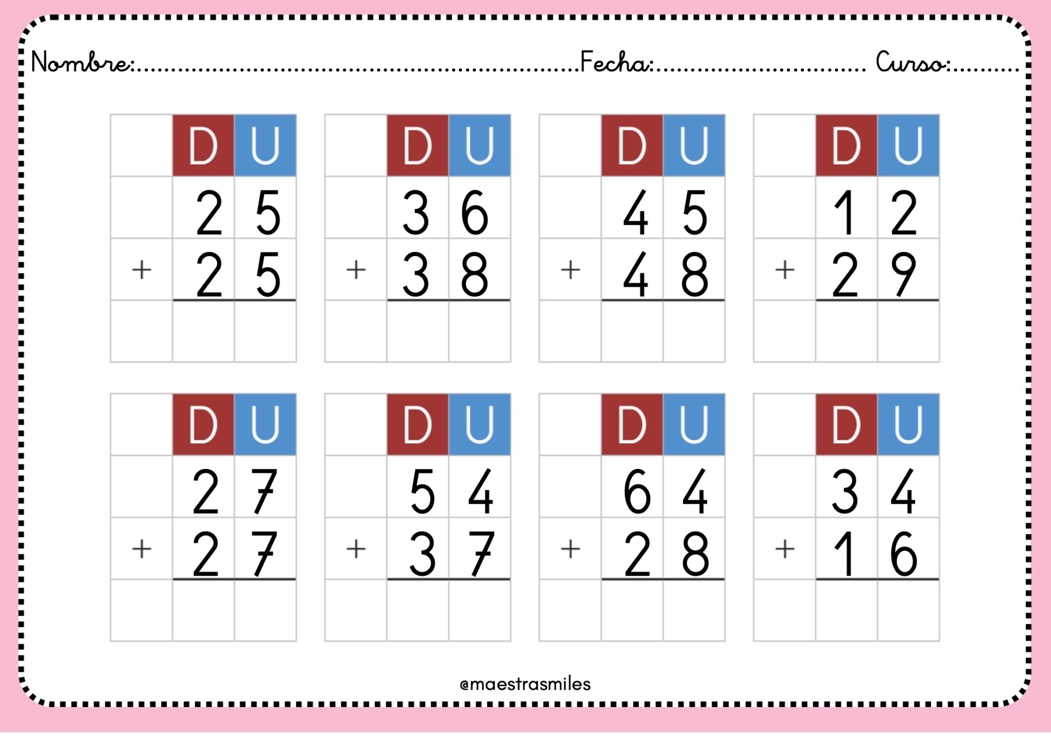 NUEVO CUADERNO DE SUMAS Y RESTAS CON LLEVADAS + 50 pags. - Orientacion ...