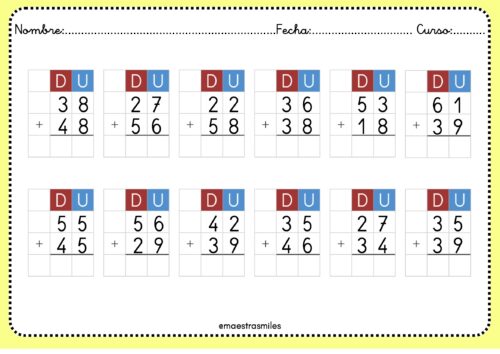 NUEVO CUADERNO DE SUMAS Y RESTAS CON LLEVADAS + 50 pags. - Orientacion ...