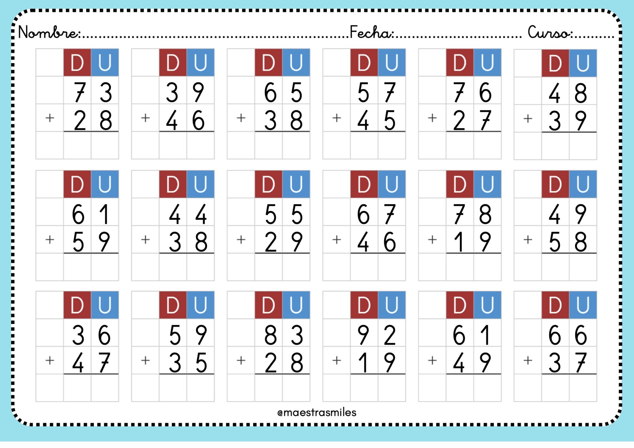 NUEVO CUADERNO DE SUMAS Y RESTAS CON LLEVADAS + 50 pags. - Orientacion ...