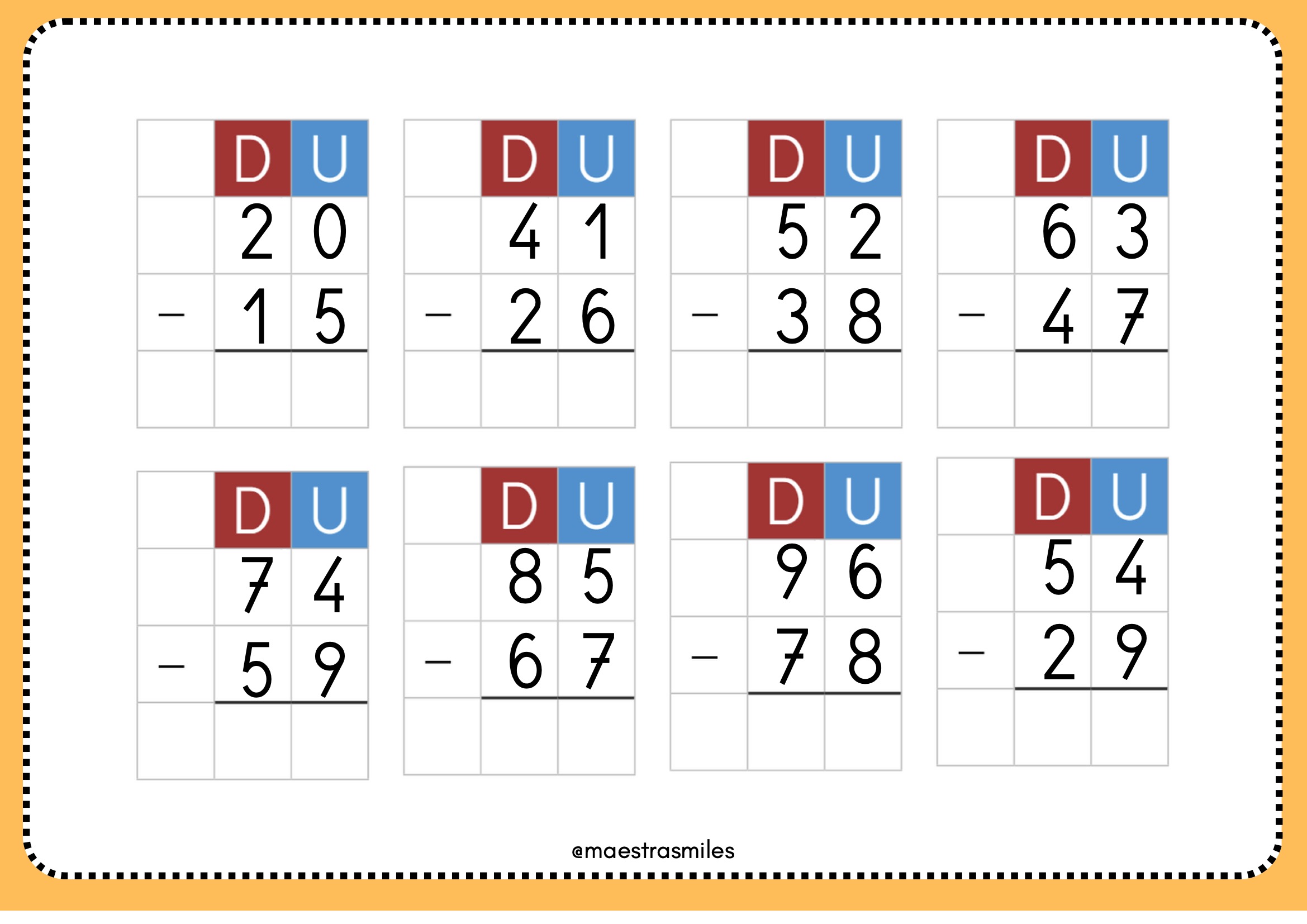 NUEVO CUADERNO DE SUMAS Y RESTAS CON LLEVADAS 40 - Orientación Andújar ...