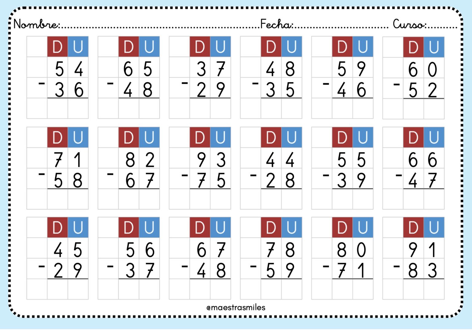 NUEVO CUADERNO DE SUMAS Y RESTAS CON LLEVADAS + 50 pags. - Orientacion ...
