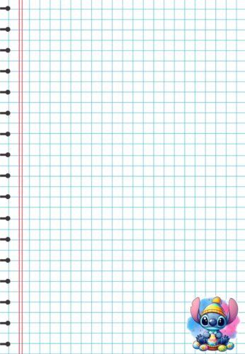 Hojas cuadricula para escribir especial Lilo y Stich - Orientacion Andujar