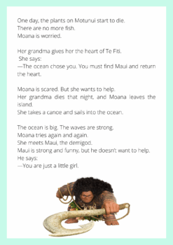 Cuento en Inglés de Moana incluye vocabulario de trabajo - Orientacion ...