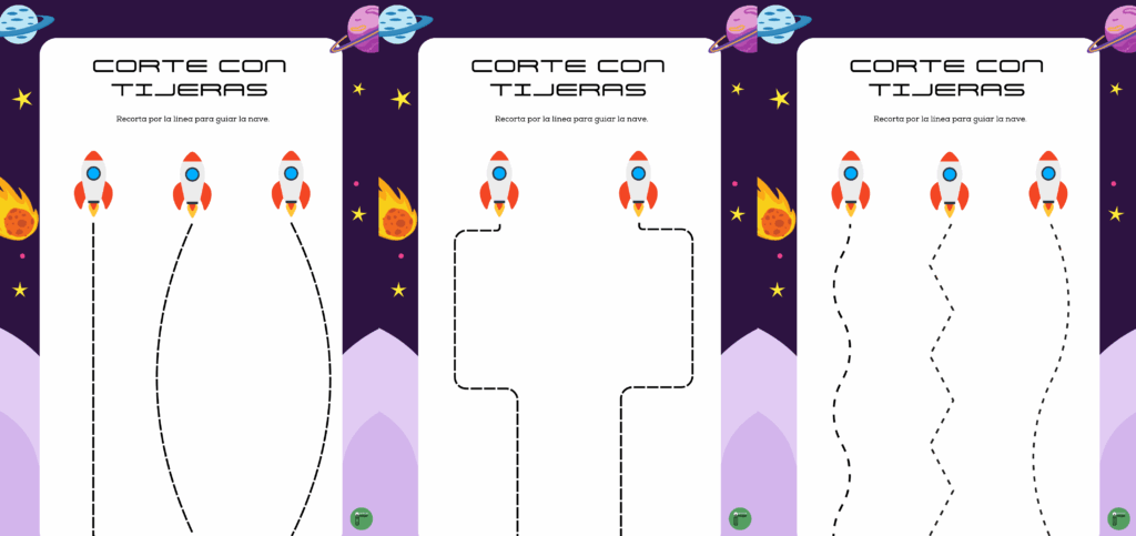 Hoy te traemos una divertida ficha para trabajar la motricidad fina y la coordinación ojo–mano. En esta actividad, los niños deberán seguir el camino de la nave y recortar por […]