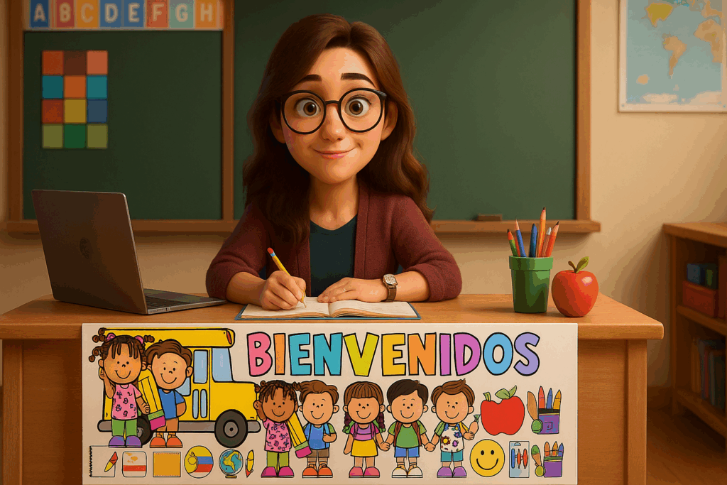 Este recurso es ideal para dar un toque especial y acogedor a tu aula al inicio del curso. Se trata de un mural de bienvenida diseñado en un formato perfecto […]