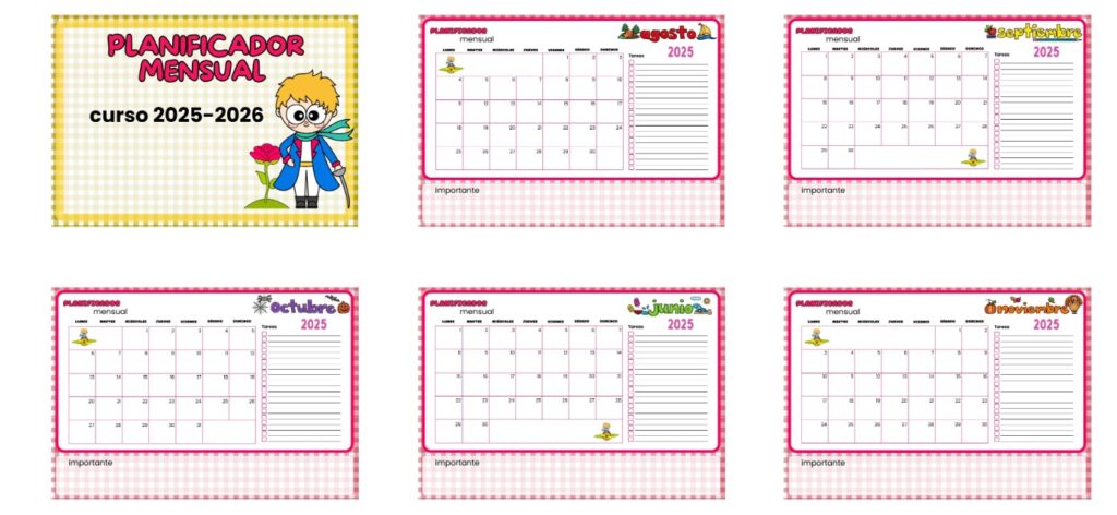 Este delicado y funcional planificador mensual está inspirado en la magia de El Principito, y se convierte en una herramienta imprescindible para docentes organizados y creativos. Ideal para tener una […]
