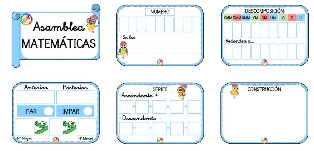 Este recurso incluye dos carteles en formato A3 diseñados para dinamizar la asamblea diaria en el aula, trabajando de forma práctica y divertida contenidos de Lengua y Matemáticas. Están pensados […]