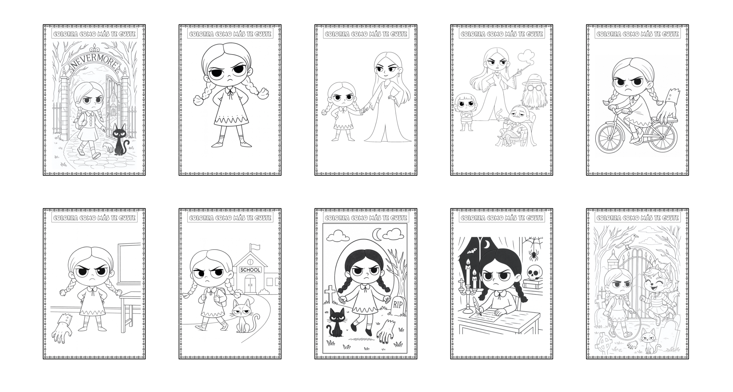 Hoy compartimos un recurso muy especial para trabajar la creatividad y la expresión artística con los peques: fichas de colorear inspiradas en Miércoles Addams. Estas láminas son perfectas para que […]