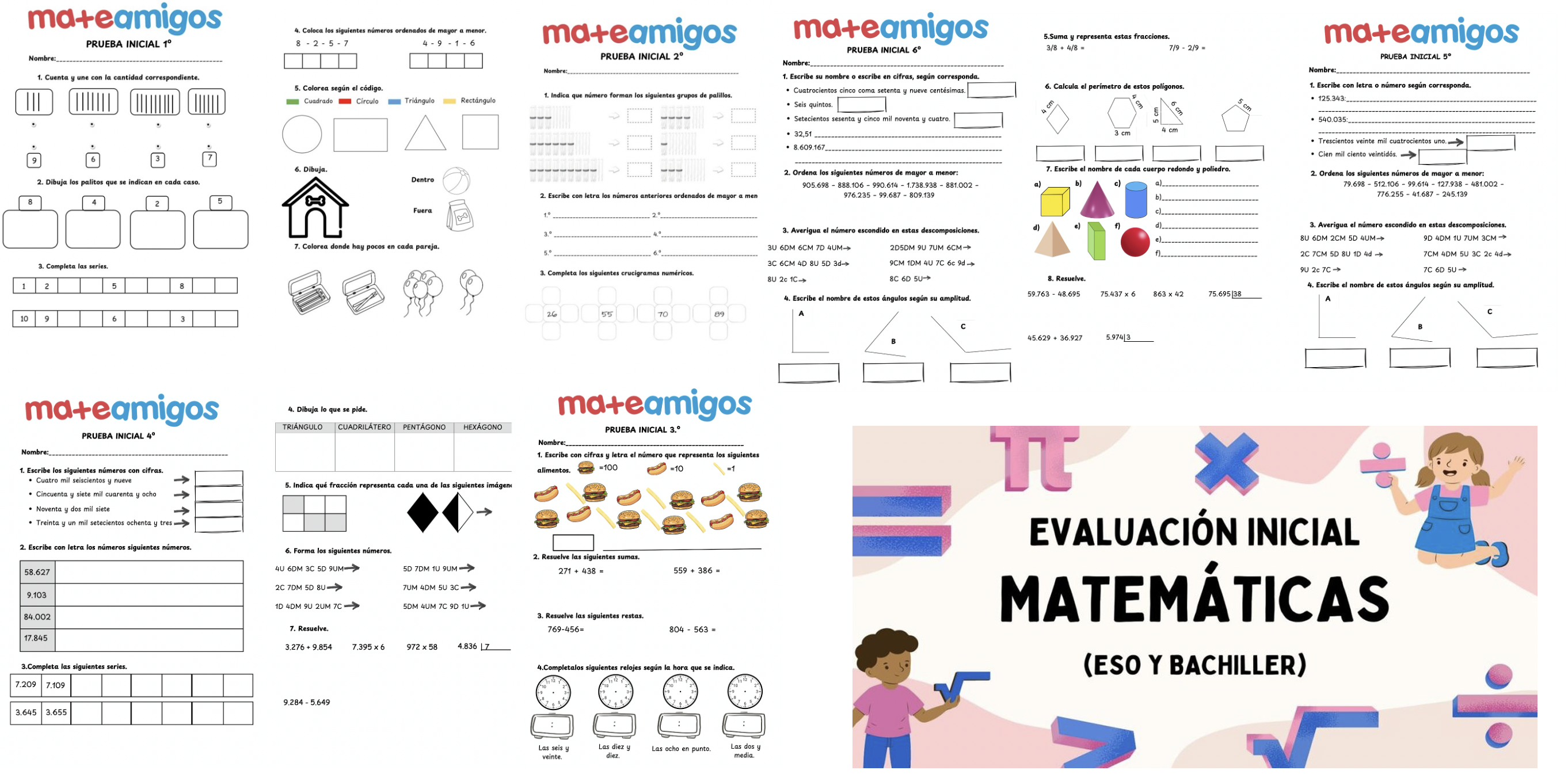 Hoy compartimos un material muy útil para el inicio de curso: evaluaciones iniciales de Matemáticas que abarcan desde 1º hasta 6º de Primaria y también para 1º y 2º de […]
