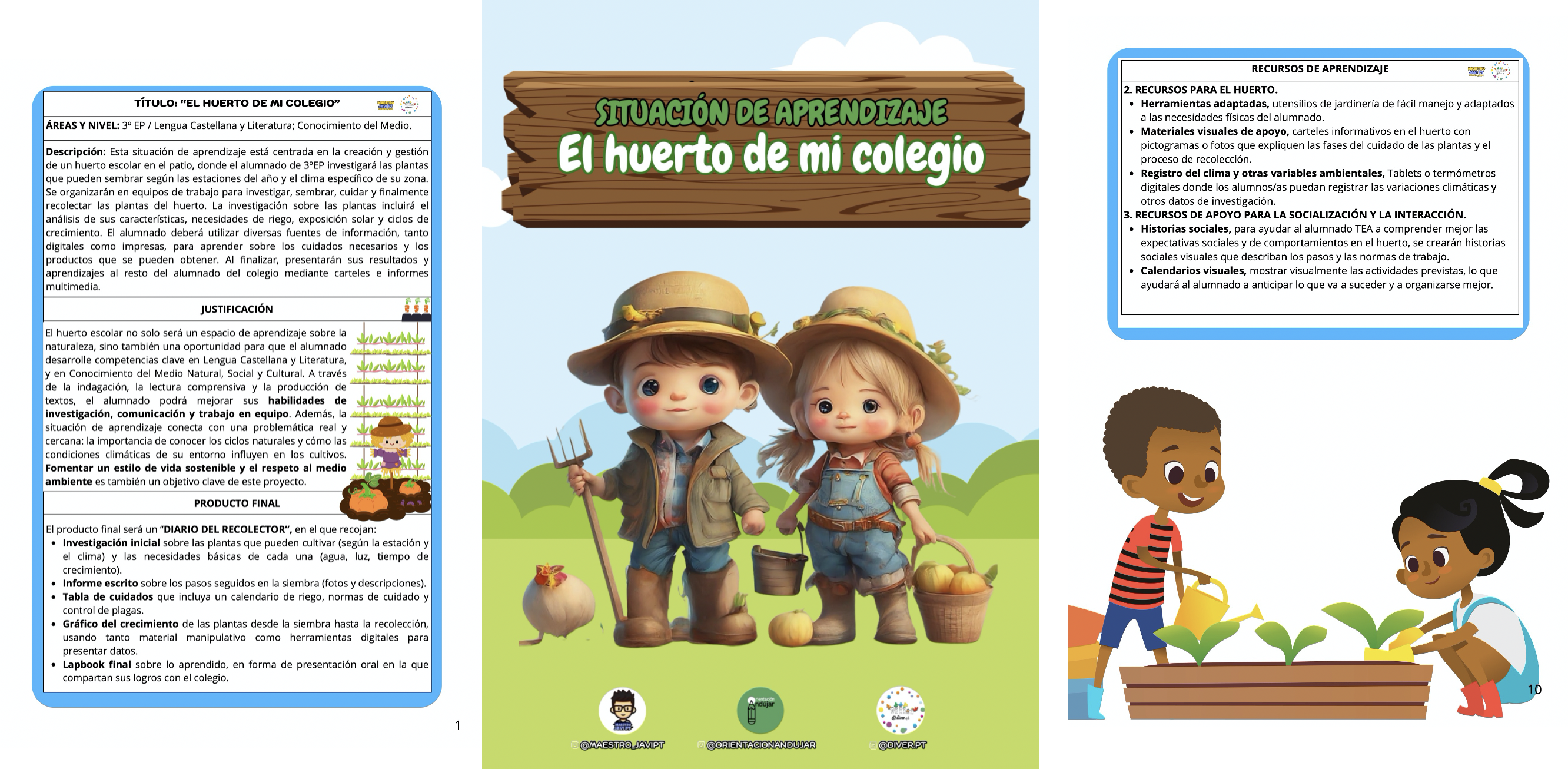 Este recurso propone una situación de aprendizaje completa para trabajar en 3º de Primaria las áreas de Lengua Castellana y Conocimiento del Medio a través de la creación y gestión […]