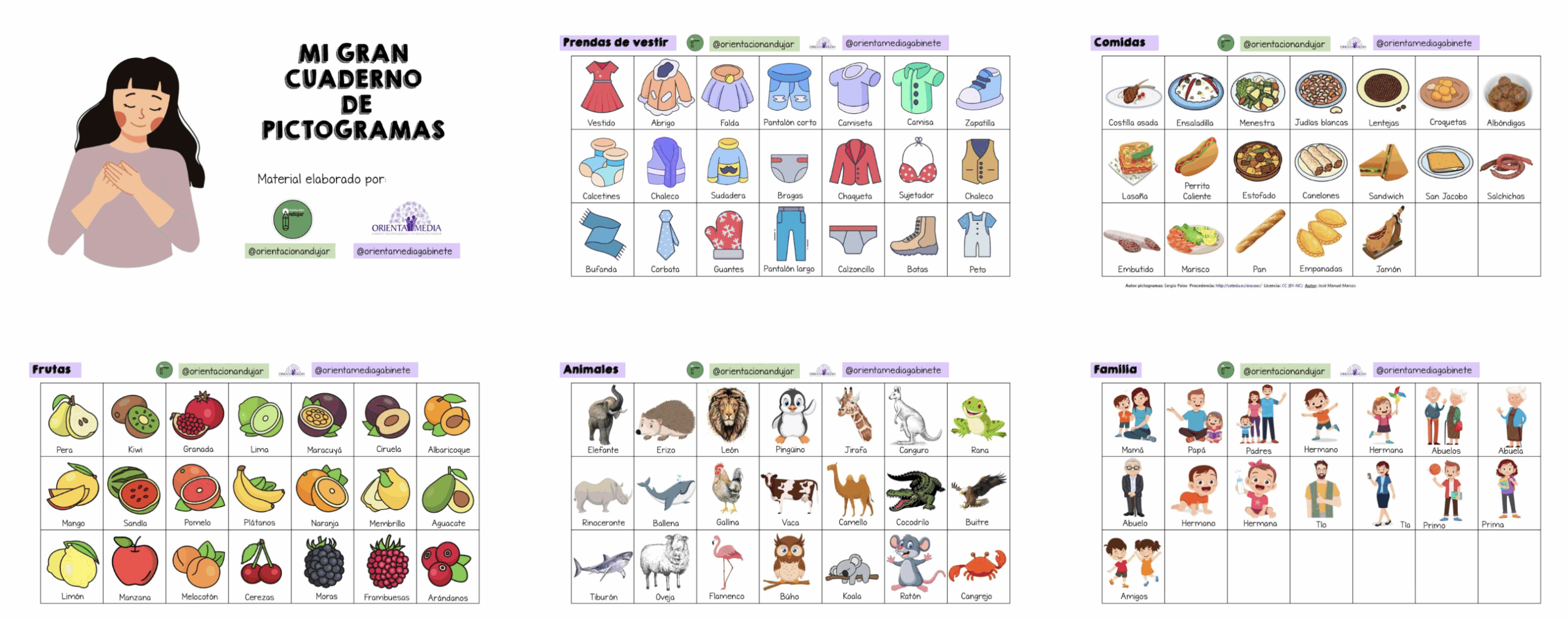 Hoy compartimos un recurso muy completo: un cuaderno con 569 pictogramas organizados por campos semánticos. Este material es ideal para trabajar la conciencia fonológica, la comunicación y la estimulación del […]