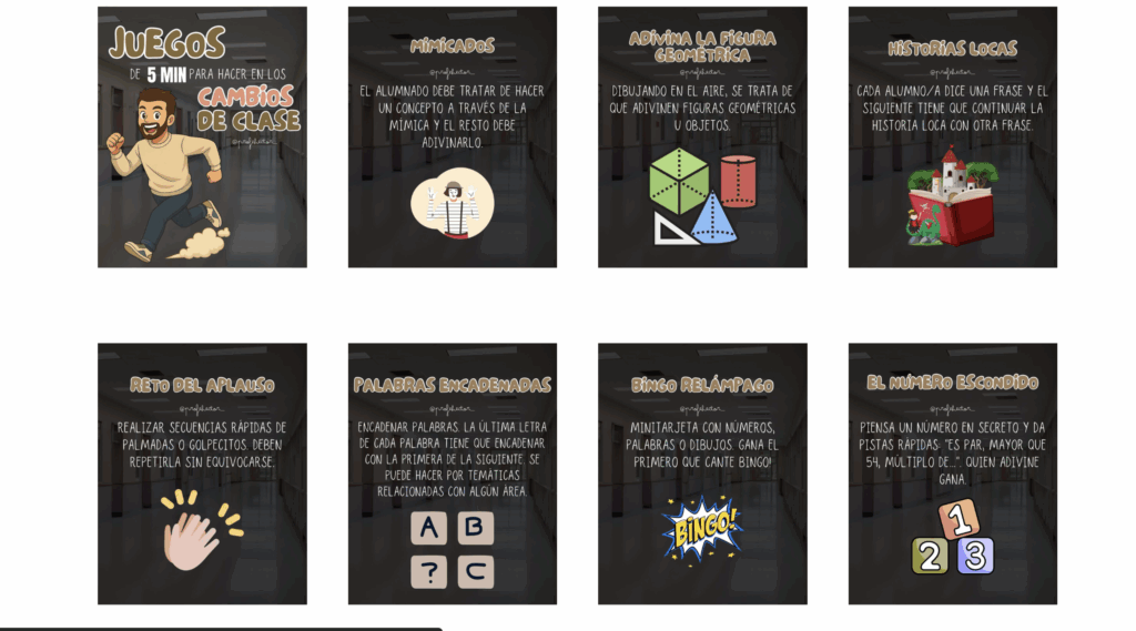 Los cambios de clase pueden ser momentos ideales para reforzar la cohesión del grupo, la atención y la motivación del alumnado. Con estos juegos breves y dinámicos, conseguirás transformar esos […]