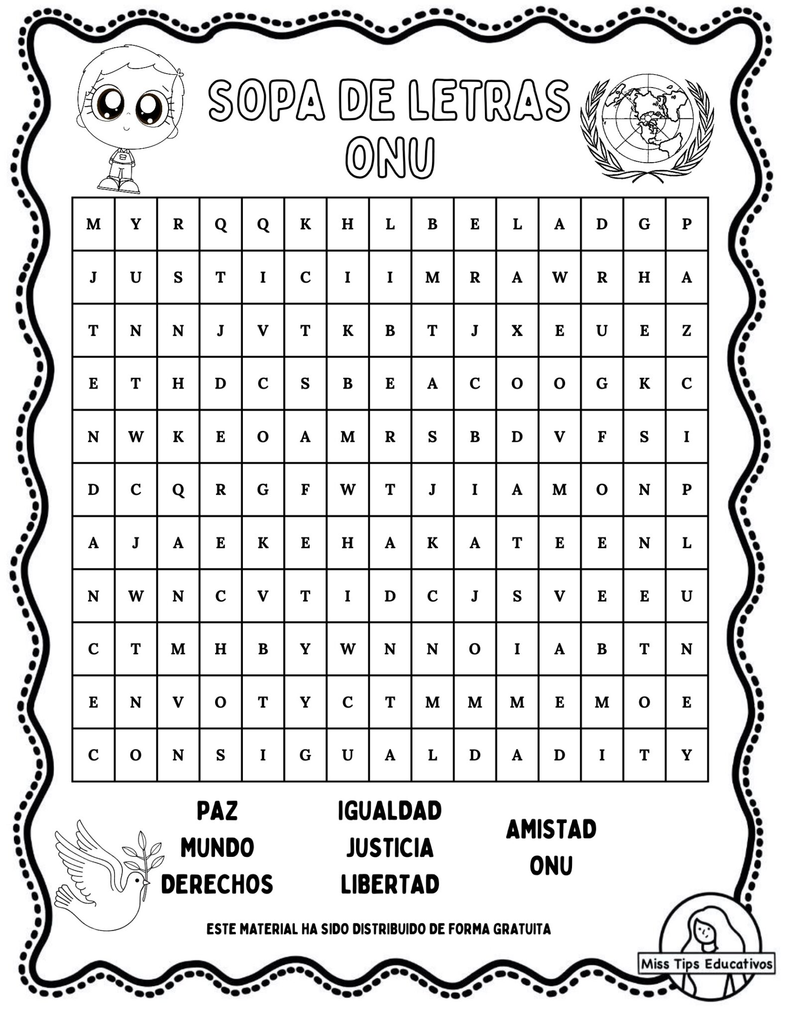 Cuadernillo de actividades para conmemorar el DÍA DE LA ONU 24 Octubre ...