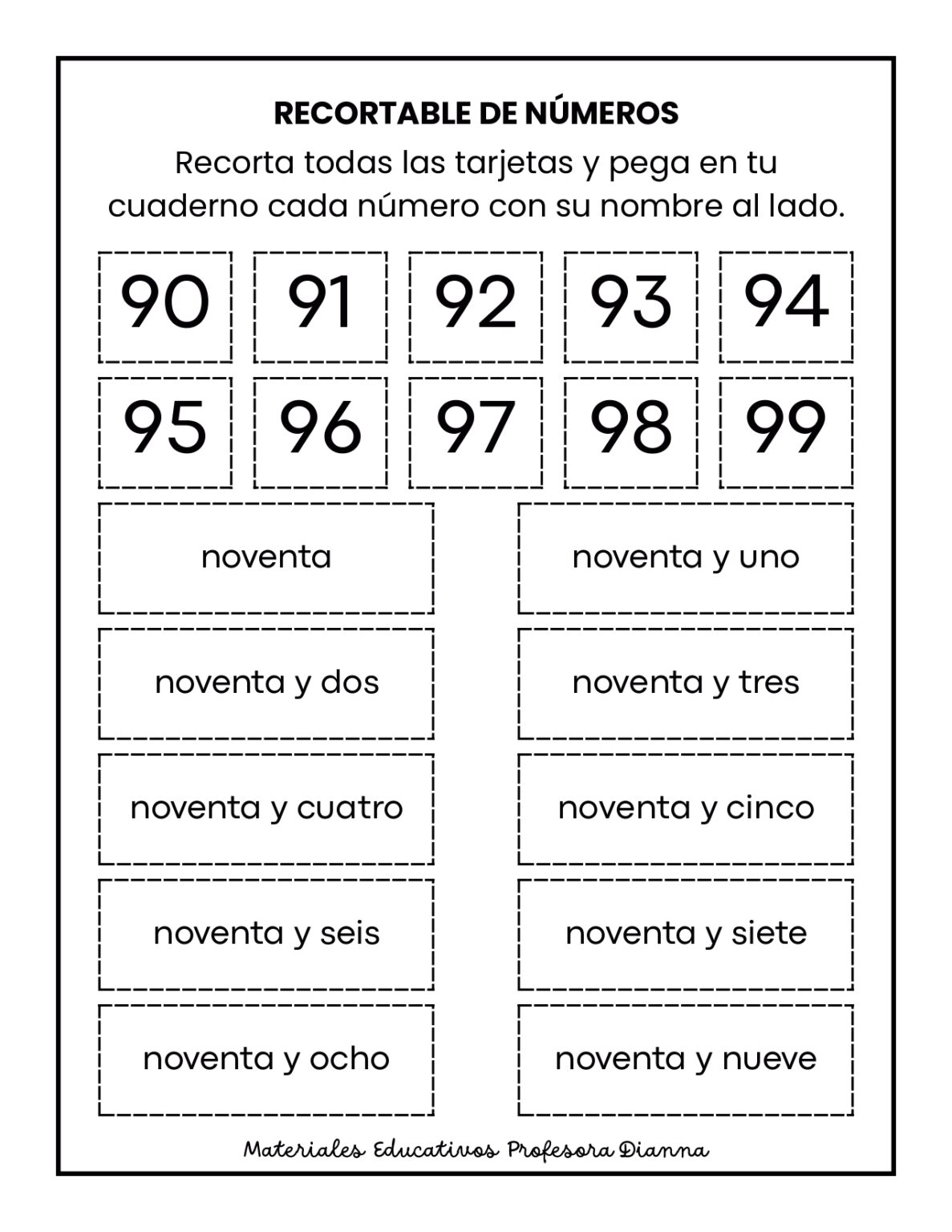 Manipulativo Recortables de Números para Aprender Jugando - Orientacion ...