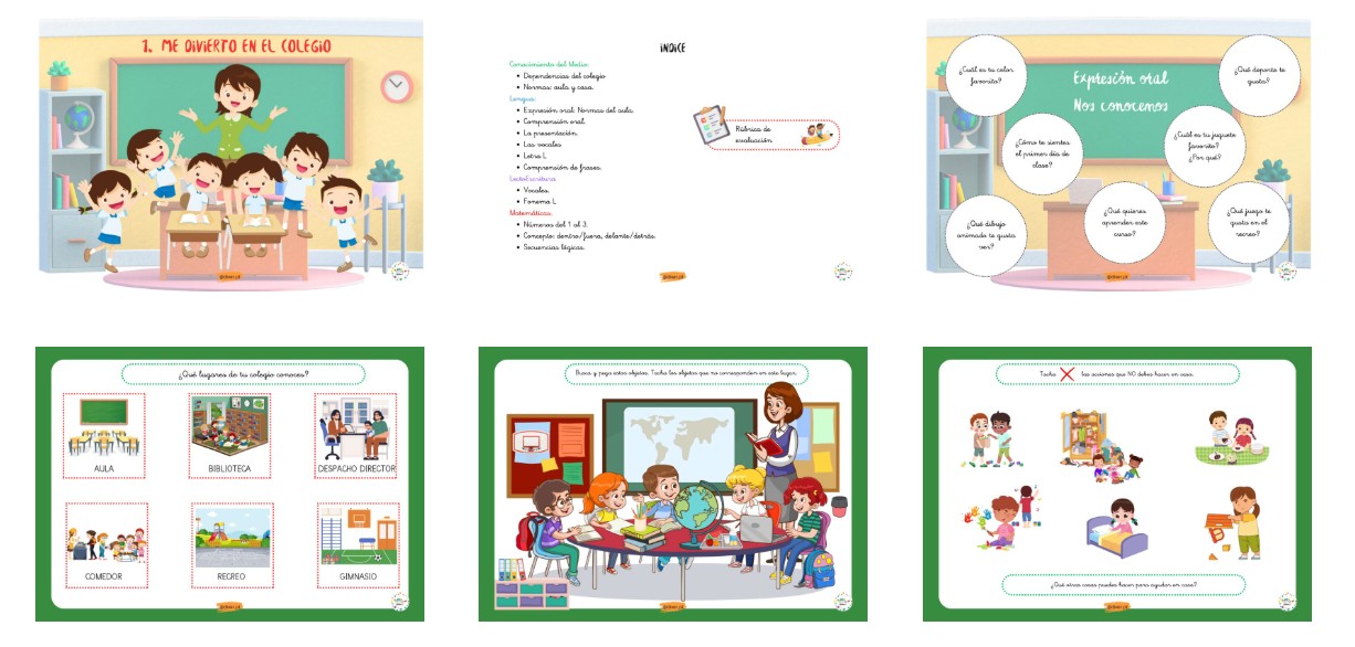 Material Teacch ME DIVIERTO EN EL COLEGIO Orientacion Andujar