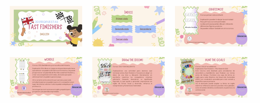 👋🏼 ¡Di adiós al “profe, ya he acabado”! 🇬🇧 Hemos preparado con la colaboración de más de 10 profes increíbles 20 propuestas para tus fast finishers en la asignatura de […]