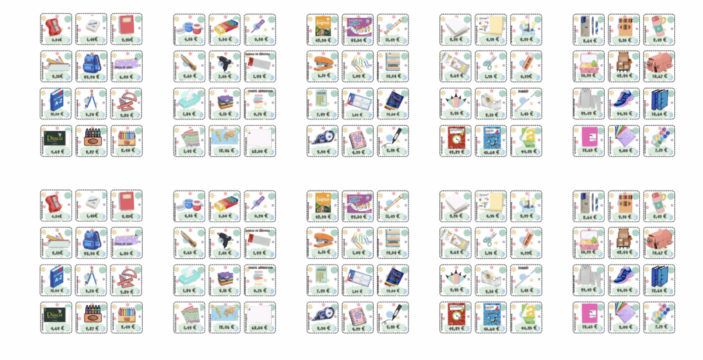 Este recurso incluye un conjunto amplio de tarjetas visuales y coloridas ideales para trabajar el reconocimiento de precios, el cálculo con euros y el manejo del dinero en 2º y […]
