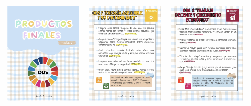 🌍 Ideas de PRODUCTOS FINALES relacionados con los ODS (Parte 2: ODS 7 al 12) En esta segunda parte encontrarás una fantástica recopilación de ideas de productos finales para trabajar […]