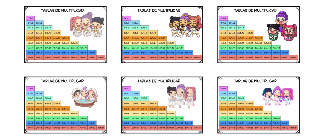 Hoy te presento un recurso precioso, motivador y muy visual para trabajar las matemáticas en el aula: las Tablas de multiplicar simplificadas de las Guerreras K-POP.Cada lámina combina los productos […]
