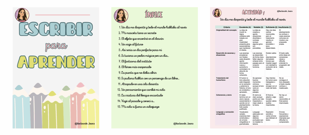 ✍️📚 Cuaderno de Escritura Creativa Escribir para aprender Hoy te traigo un recurso fantástico para fomentar la imaginación, la expresión escrita y el gusto por crear historias: el Cuaderno de […]