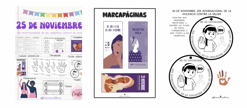 💜 ✅ Os enseño un dossier con un montón de actividades para que puedas trabajar con tu alumnado el 25 de noviembre. El dossier está formado por: 💟Pulseras💟Marcapáginas💟Manualidad “El árbol […]