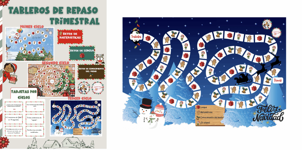 ✨🎄 ¡REPASO TRIMESTRAL! 🎄✨ Hoy te compartimos un recurso súper completo y motivador ideal para cerrar el trimestre de forma lúdica y significativa. Se trata de un tablero navideño de […]