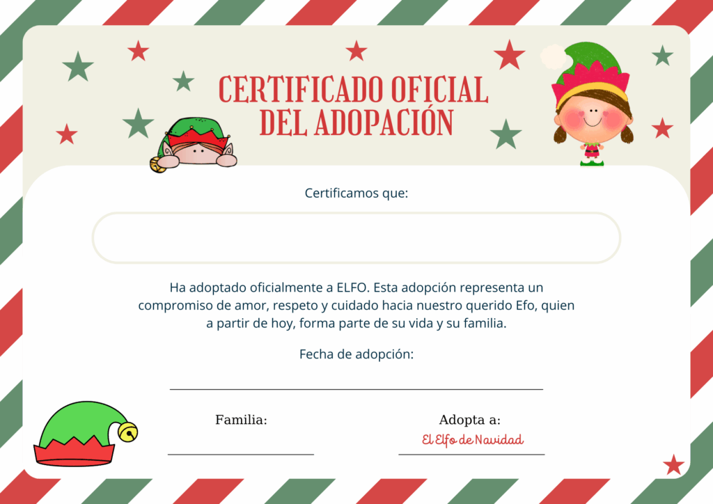 La llegada del Elfo de Navidad es una de las tradiciones más mágicas del mes de diciembre.Con este bonito Certificado de Adopción, los niños y niñas podrán dar la bienvenida […]