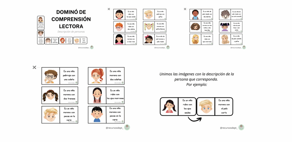 Este divertido dominó de comprensión lectora está diseñado para trabajar la descripción de personas de una forma amena, visual y manipulativa.Los alumnos deberán leer y asociar correctamente cada descripción con […]