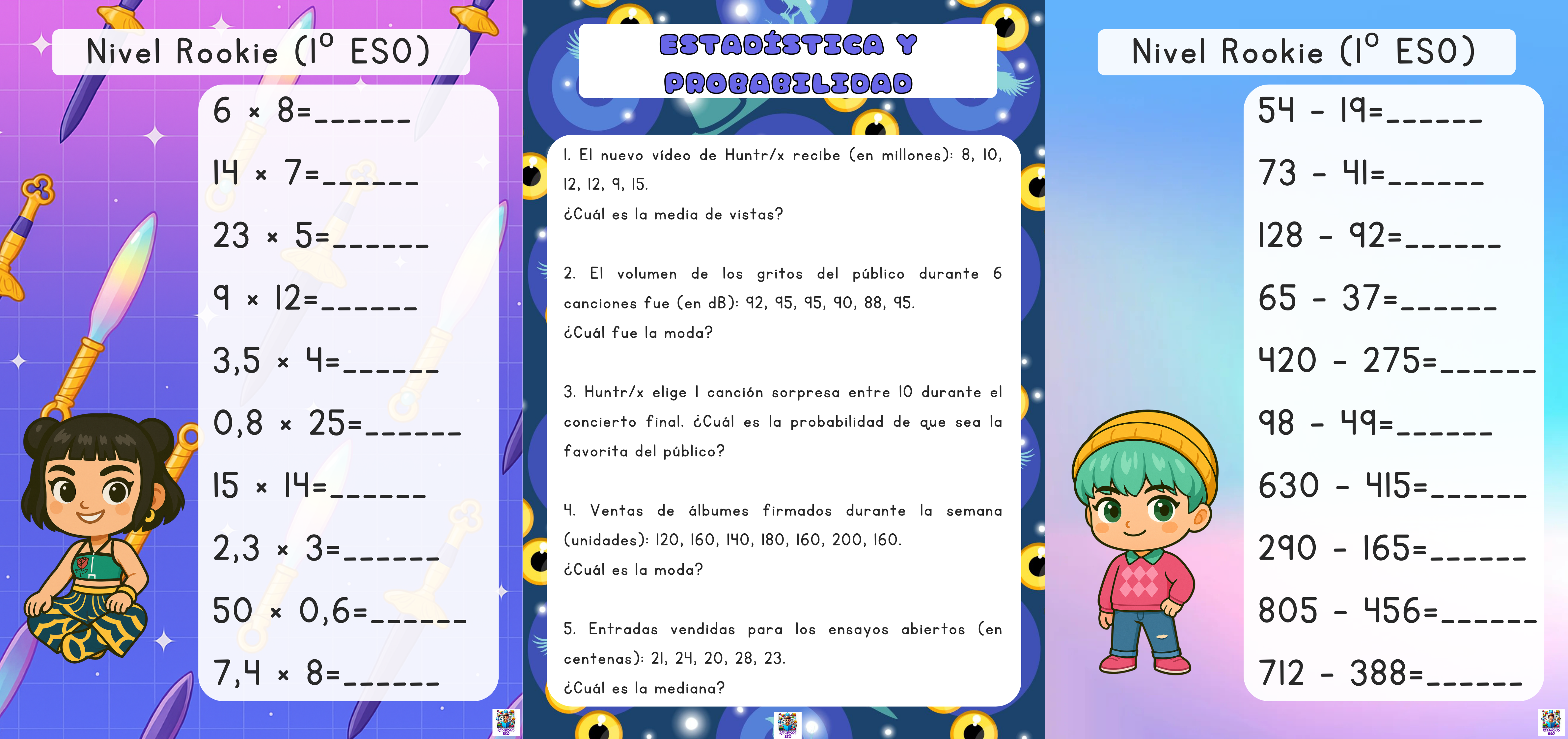 Presentamos una recopilación de recursos de Matemáticas para 1º y 2º de ESO, diseñados con una temática especial K-POP Demon Hunters para motivar al alumnado y hacer del aprendizaje una […]