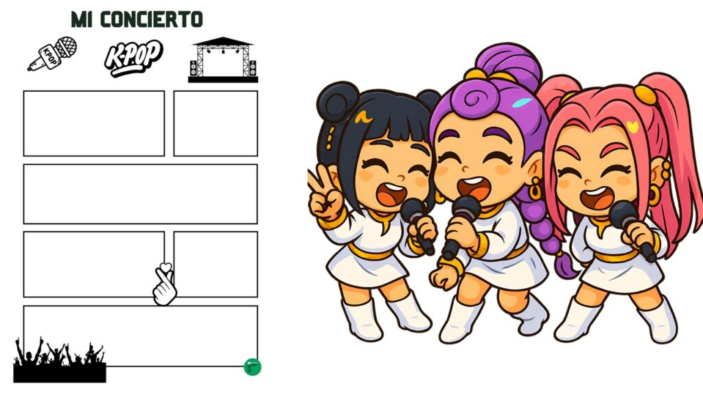 ¿Quieres que tus alumnos se conviertan en diseñadores de conciertos de K-POP por un día? Tenemos un recurso creativo que les encantará: una plantilla para que diseñen su propio cartel […]