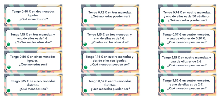 En esta entrada encontrarás una colección de retos matemáticos diseñada para que el alumnado practique el cálculo mental utilizando monedas de euro. Son actividades perfectas para trabajar en Primaria, especialmente […]