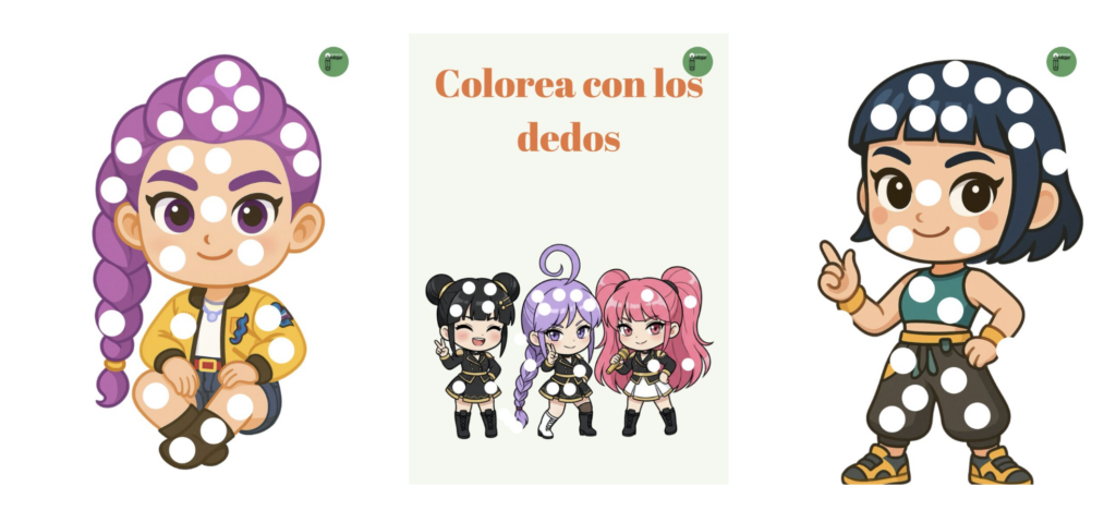 🎨 Guerreras del K-POP · Colorea con los dedos Actividad sensorial, creativa y motivadora Este material está pensado para Educación Infantil y primeros cursos de Primaria, combinando estimulación sensorial, motricidad [&hellip;]