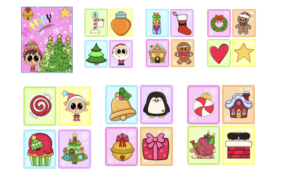 🎄 Bonito memory navideño para jugar estas vacaciones En esta entrada compartimos un bonito juego de memory con temática navideña, ideal para trabajar la atención, la memoria y la concentración [&hellip;]