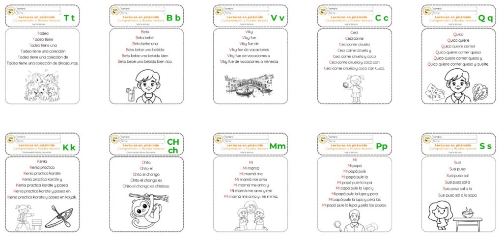 Las lecturas en pirámide son un recurso didáctico muy eficaz para ayudar a los niños a mejorar la comprensión lectora y la fluidez en la lectura. Mediante frases que aumentan [&hellip;]