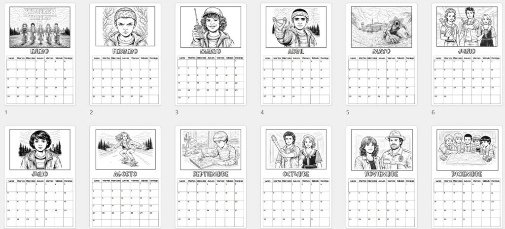📅🎨 Calendario para colorear de Stranger Things – Temporada 5 · 2026 Este calendario 2026 para colorear está inspirado en los personajes y escenas más icónicas de la temporada 5 [&hellip;]