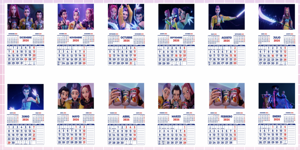 🌙📅 Calendario Lunar y Santoral 2026 – Guerreras K-POP Este calendario para el año 2026 combina funcionalidad, diseño y motivación, uniendo la información del calendario lunar y el santoral con [&hellip;]