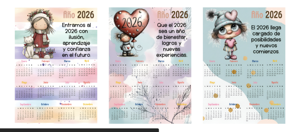 🎀📅 Preciosos calendarios cute para este 2026 – Listos para imprimir Comenzar un nuevo año es una oportunidad para soñar, planificar y llenar cada día de ilusión. Estos calendarios cute [&hellip;]