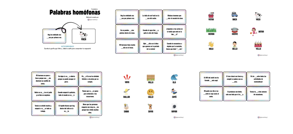 📝 ¡Tarjetas autocorregibles de palabras homófonas! Las palabras homófonas son aquellas que suenan igual, pero se escriben diferente y tienen significados distintos. Por eso, suelen generar muchas dudas en el [&hellip;]