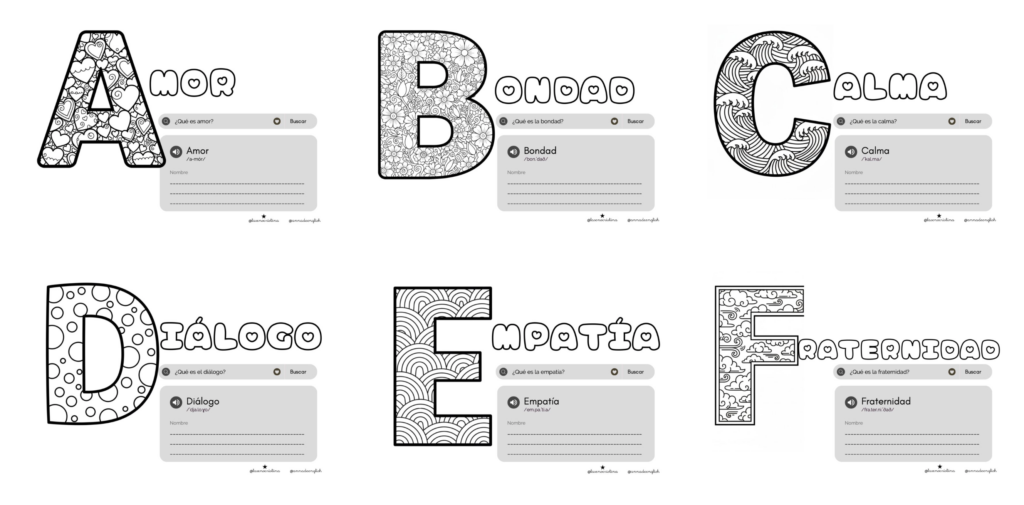 Precioso diccionario de la paz para colorear y trabajar los valores Este material está pensado para trabajar la educación en valores de una forma visual, creativa y muy significativa en [&hellip;]