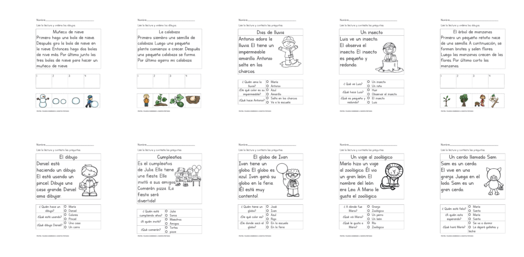 📘 60 textos sencillos de comprensión lectora En esta entrada compartimos un completo recurso de comprensión lectora para Primaria, especialmente pensado para alumnado de primer ciclo y para trabajar la [&hellip;]