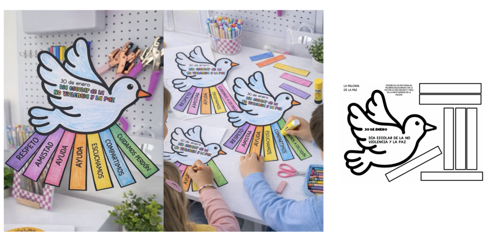 🕊️ Las palabras y colores de la paz: manipulativo didáctico para trabajar valores Con motivo del Día Escolar de la Paz y la No Violencia, compartimos un material manipulativo ideal [&hellip;]