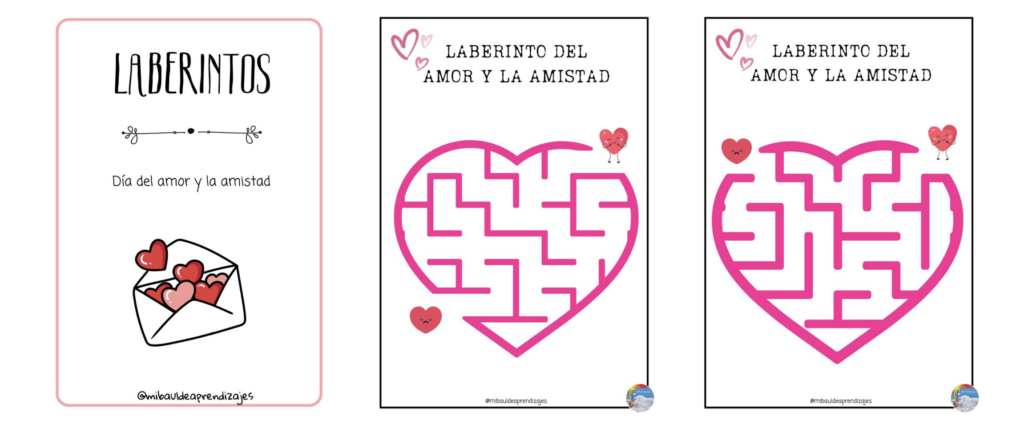 💖 Día del amor y la amistad: bonitos laberintos para el aula Con motivo del Día del Amor y la Amistad, compartimos este precioso material de laberintos temáticos, ideal para [&hellip;]
