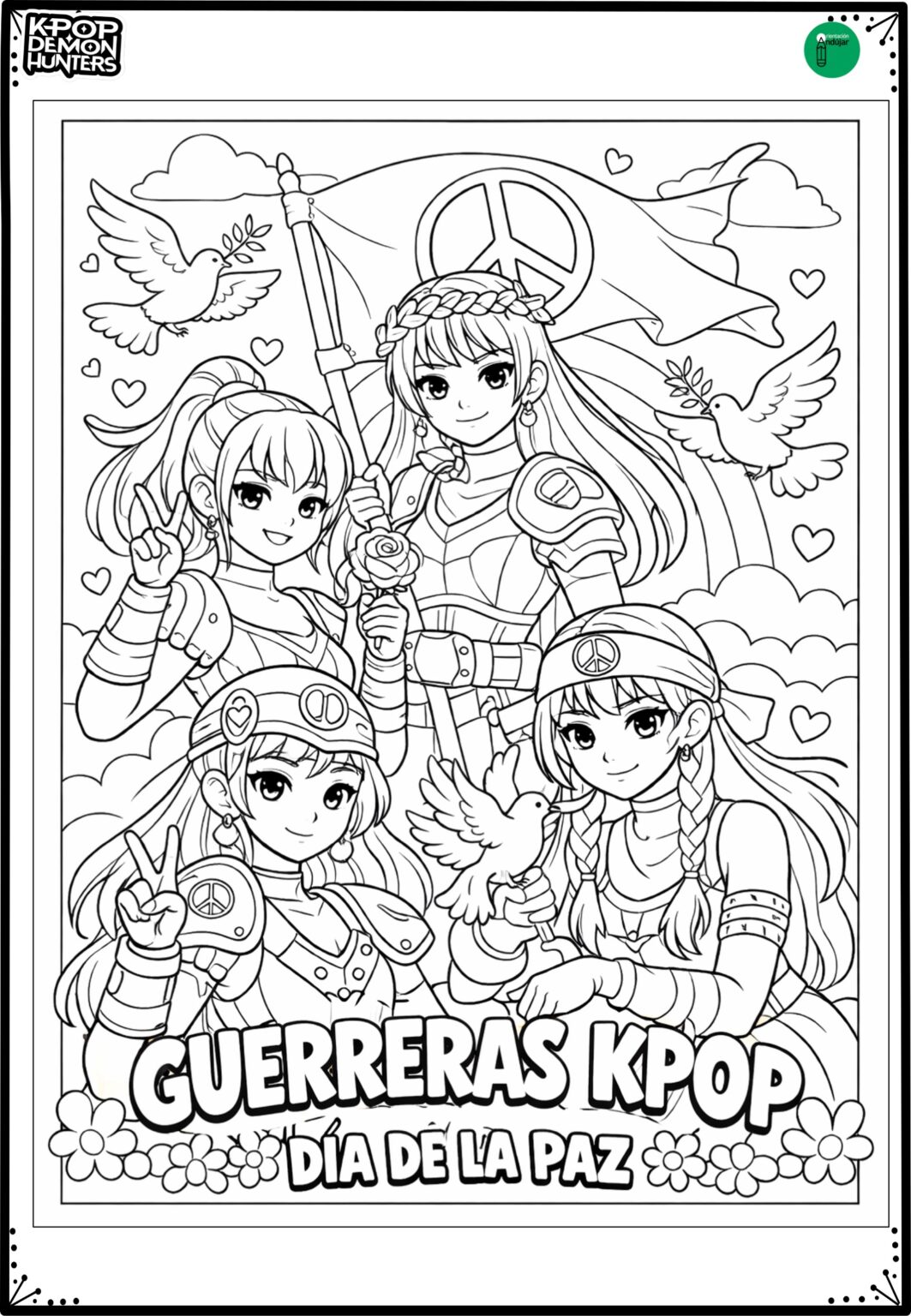 librito-por-la-paz-colorear-de-las-demon-hunter-guerreras-k-pop