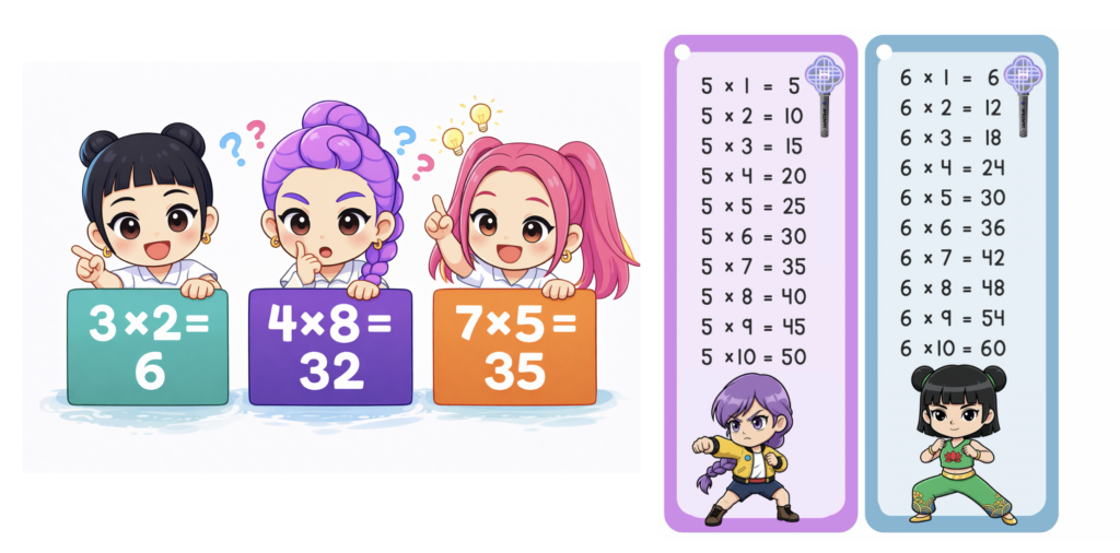 🎤🔢 Llaverito de las tablas de multiplicar de las Guerreras del K-POP Introducción Este recurso está pensado para trabajar las tablas de multiplicar de una forma visual, motivadora y muy [&hellip;]
